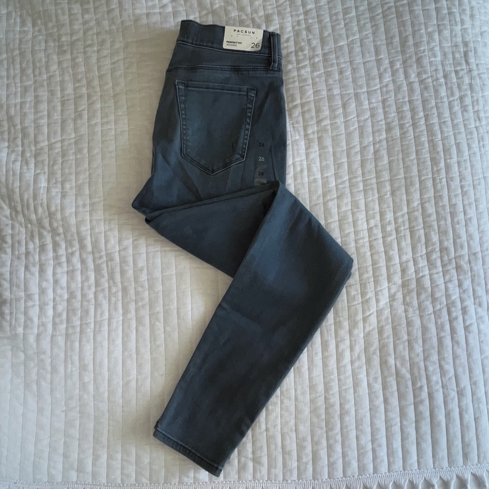 pacsun ripped grey jeans